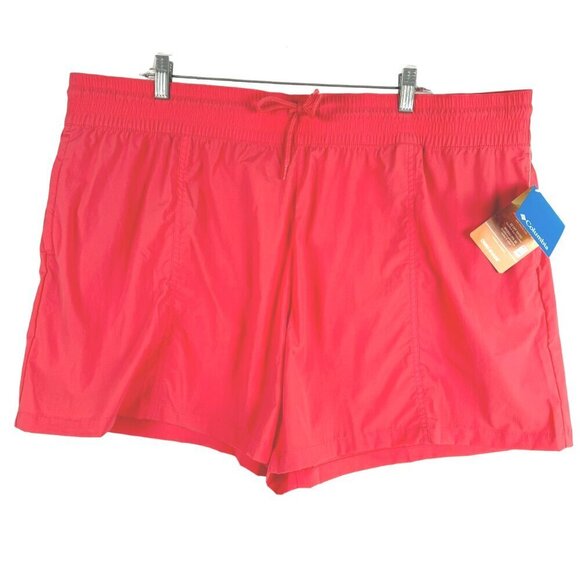 Columbia Boundless Trek Active Shorts Womens 2X Coral Omni-shade NWT SS-1666 - Picture 1 of 11